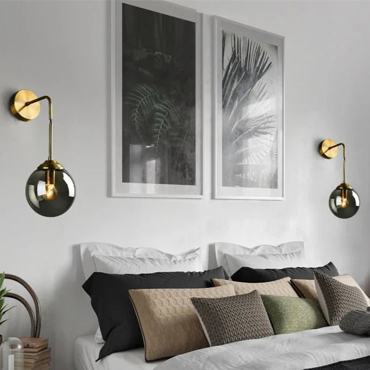 sleek nordic led wall lamp with upward light direction