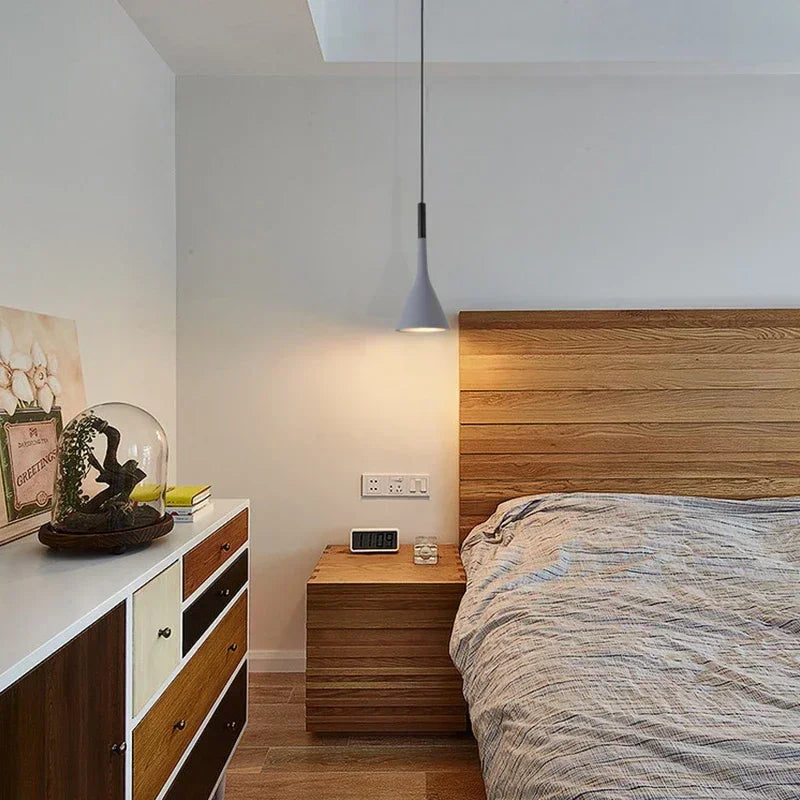 small led hanging light with industrial style for study or hotel room