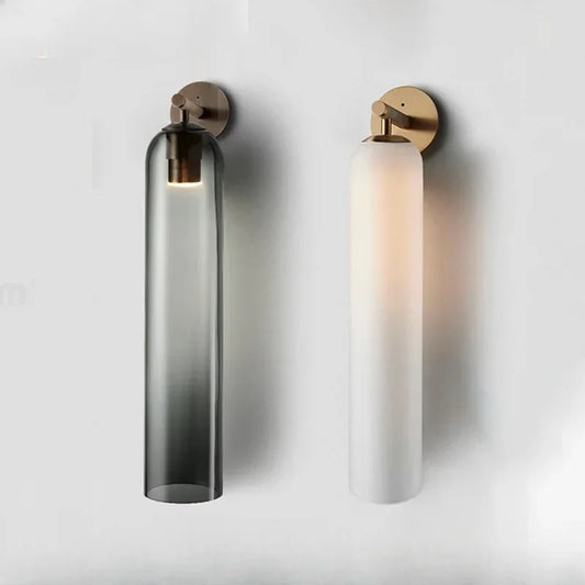 vidyut nordic luxury led glass wall sconce for bedroom and hallway