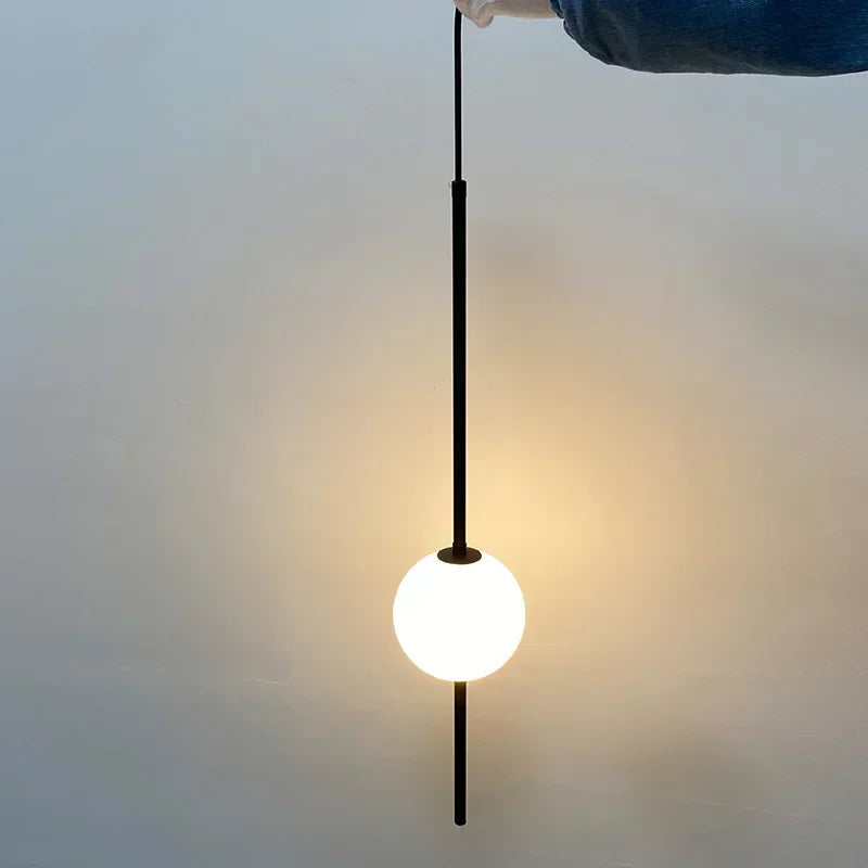 white glass pendant lights for minimalist interiors