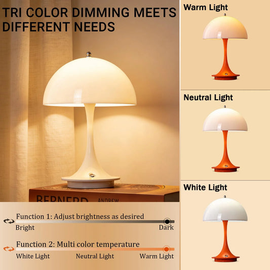 Cordless aluminum LED desk lamp with touch control switch
