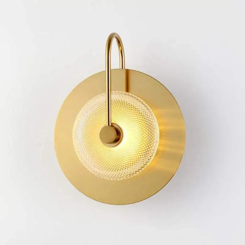 Designer crystal background lamp used as a sofa accent light.