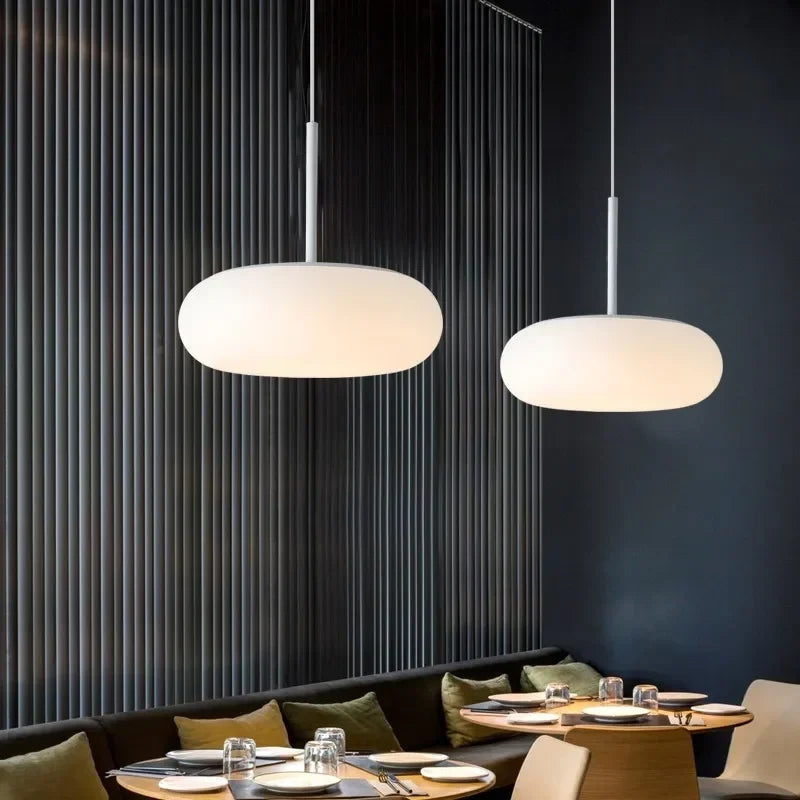Dining Room Pendant Lights dimmable acrylic ball lamp with remote control.