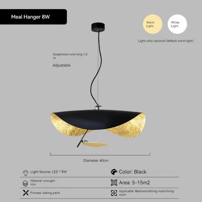 Dining room chandelier providing soft illumination for 15 square meters.