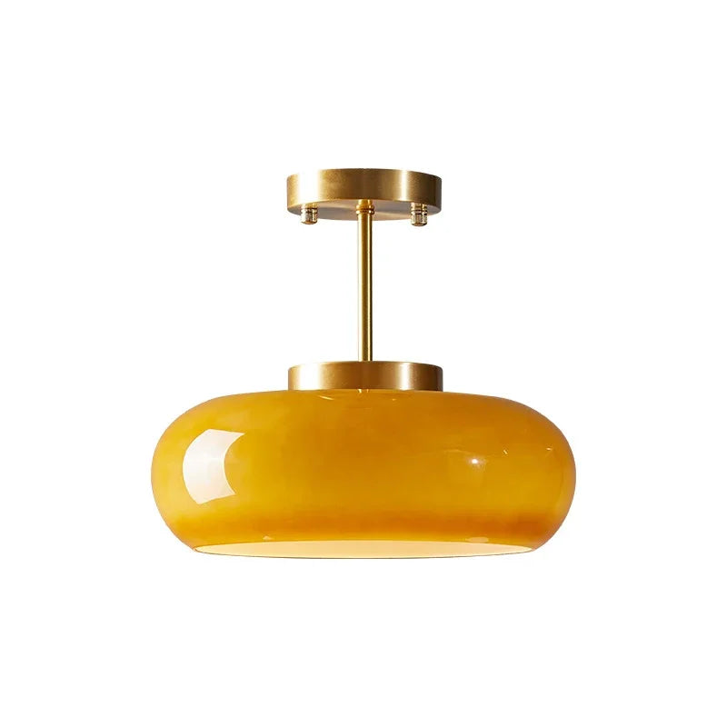 E27 LED light bulb inside vintage-style glass shade
