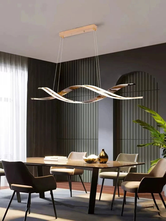 Geometric pendant light lamps for living room with polished chrome finish.