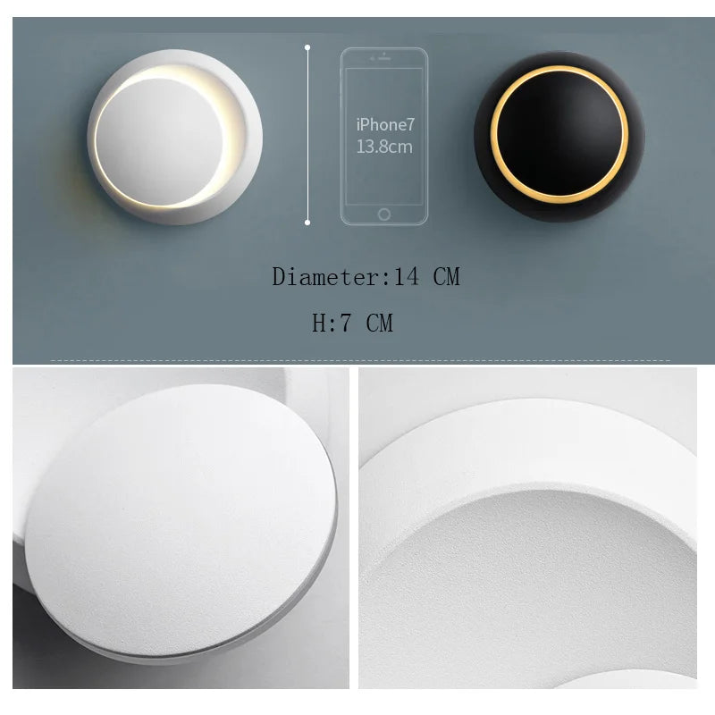 Globen Modern Adjustable LED Wall Light in white showing eye-protection lens.