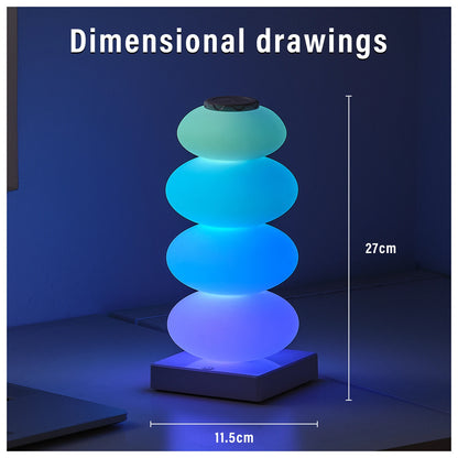 Gradient 16 color LED table lamp on nightstand