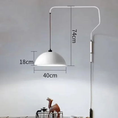 Industrial wall sconce light fixture with red finish and E27 LED bulb.