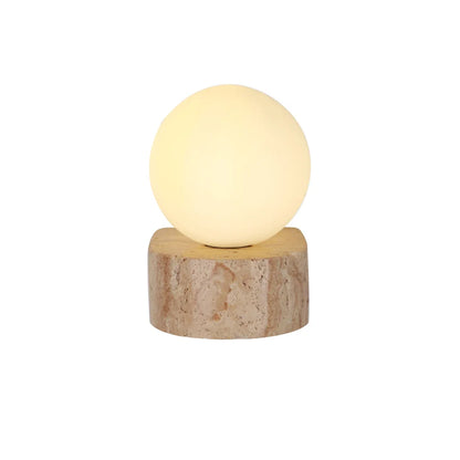 Juvik Wall lamp Nordic modern black and white minimalist in travertine stone.