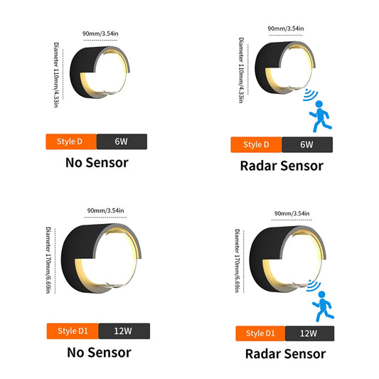 LED Wall Lamp Lighting for Secure Outdoor Entryways.