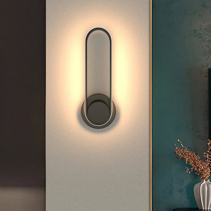 Light luxury bedroom bedside wall lamp with adjustable LED beam.