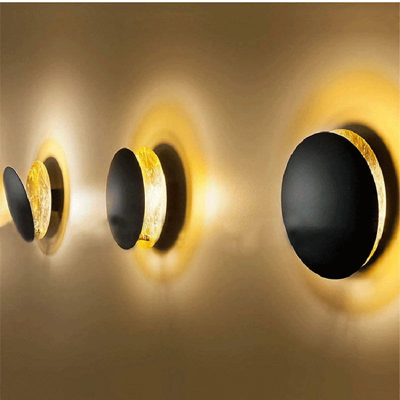 Luxury LED wall sconce with eclipse design