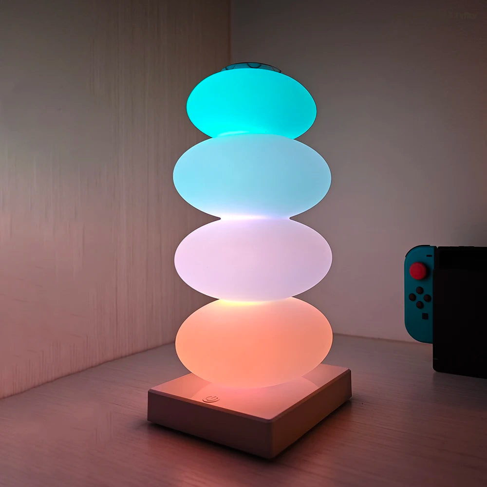 Lyra Nordic RGB Mood Table Lamp on wooden bedside