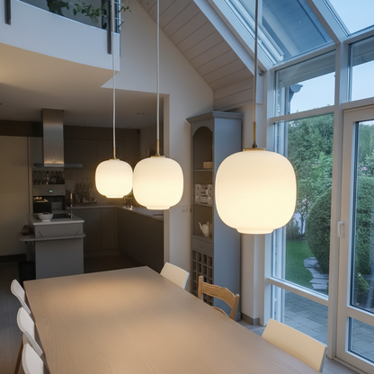 Lumi - Modern Nordic White Glass Pendant Lights