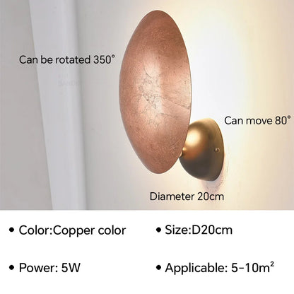 Modern Eclipse LED Wall Sconce for Bedroom