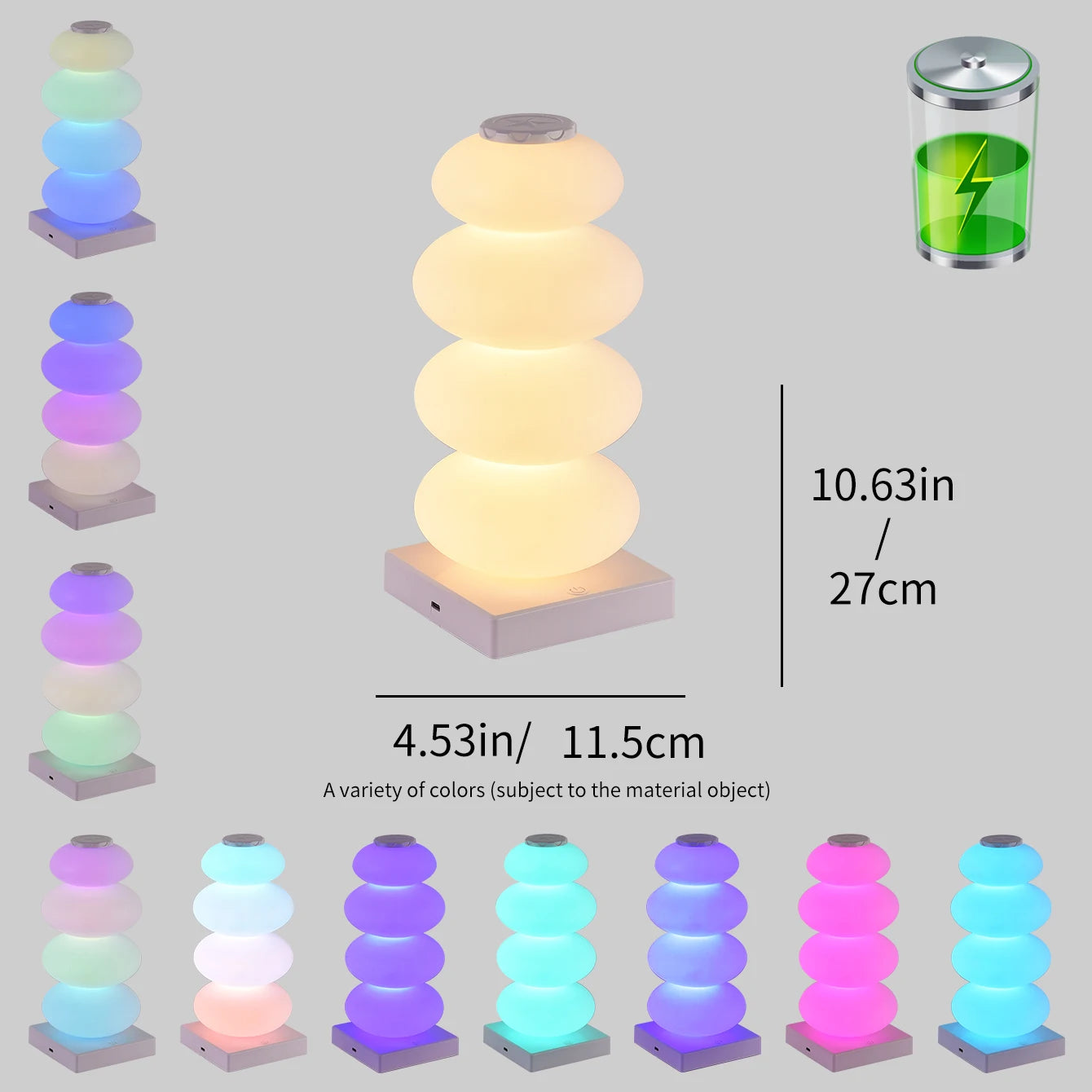 Modern touch dimmable bedside light with ambient glow