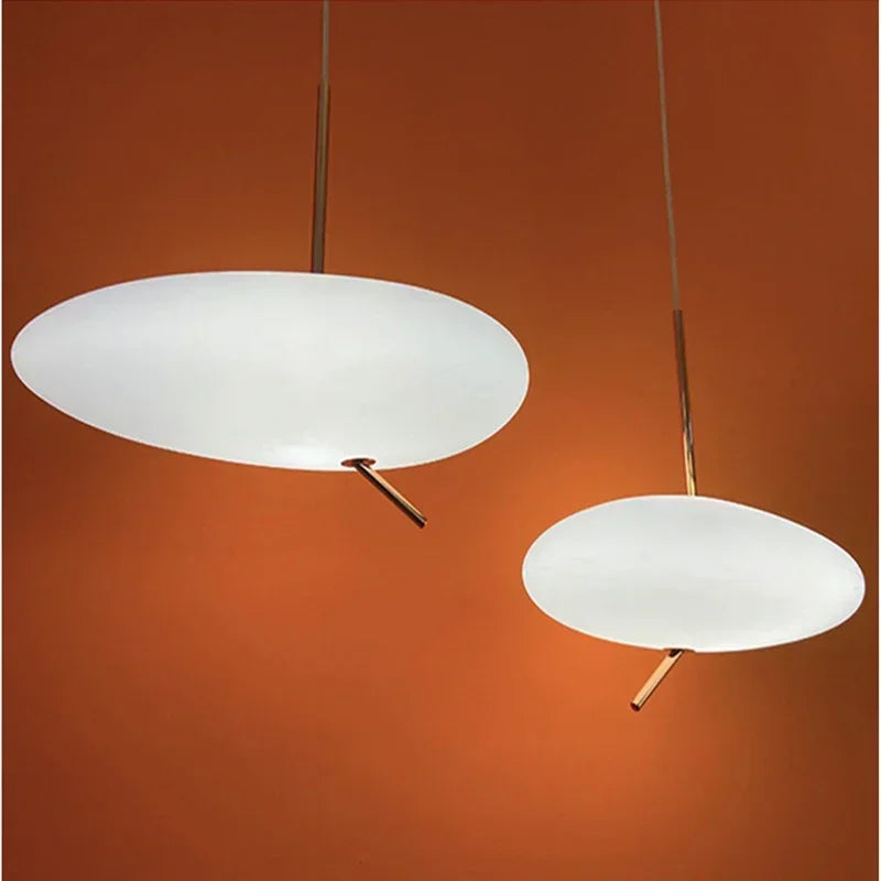 Nordic pendant lights with white cobblestone design and touch dimmable feature.