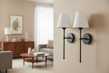 Linnea - Modern Nordic Fabric Shade Wall Sconces