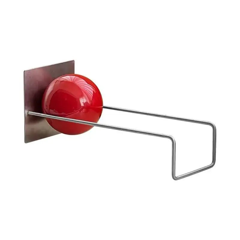Spherical metal book holder in modern living room