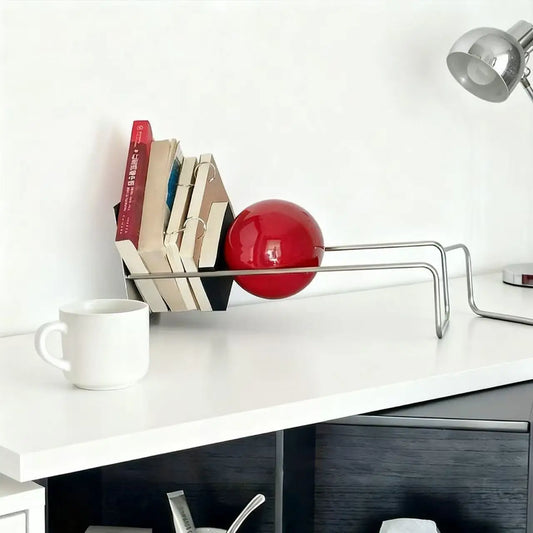 Bjørk spherical desktop bookshelf organizer on office desk