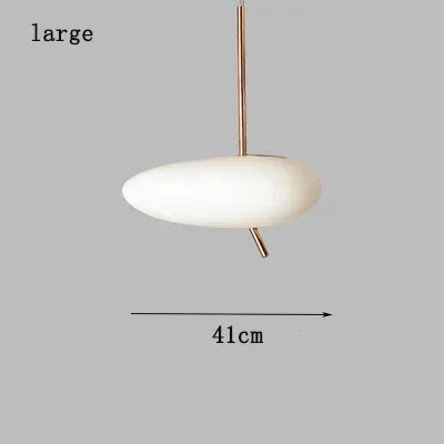 LED pendant lighting featuring high polymer material and iron plated finish.