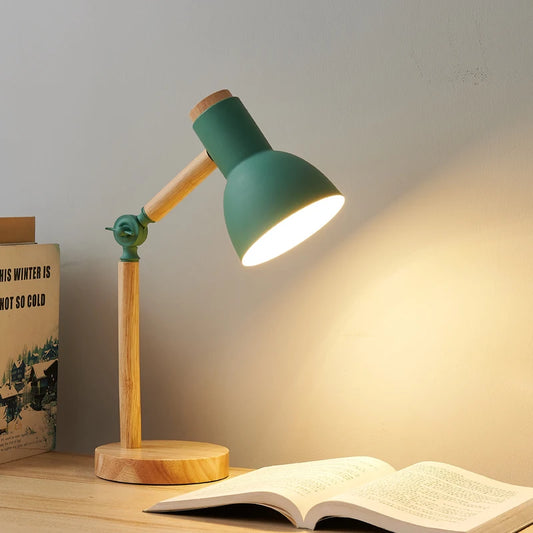 Veya: Adjustable Wooden Desk Study Lamp