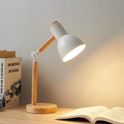 Veya: Adjustable Wooden Desk Study Lamp