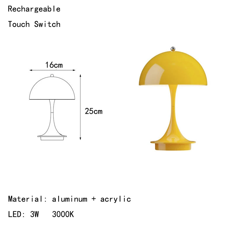 Dagny Nordic Rechargeable LED Table Lamp – Cordless Desk Light
