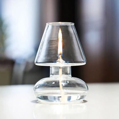 Minimalist glass candle holder for home decoration