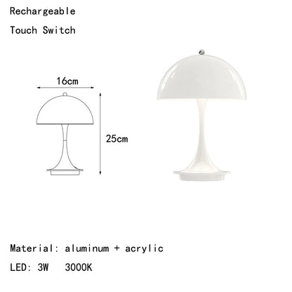 Dagny Nordic Rechargeable LED Table Lamp – Cordless Desk Light