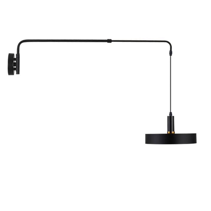 Viggo - Modern Black Long Arm Adjustable Wall Lamp