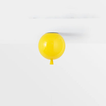 Yellow balloon-inspired ceiling lamp providing soft LED light