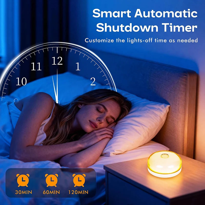 Rechargeable LED shower light with timer
