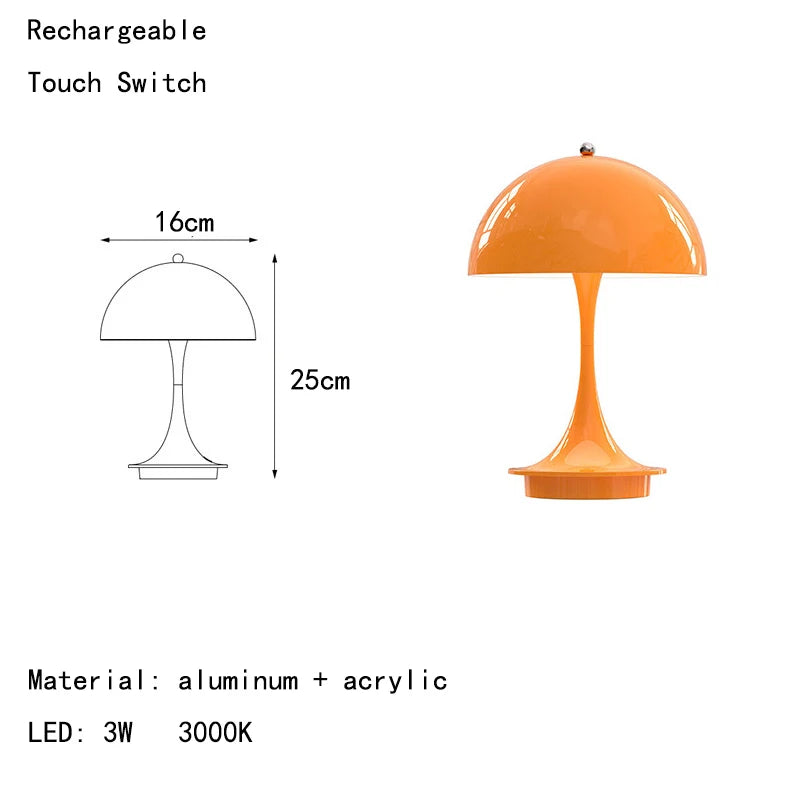 Dagny Nordic Rechargeable LED Table Lamp – Cordless Desk Light