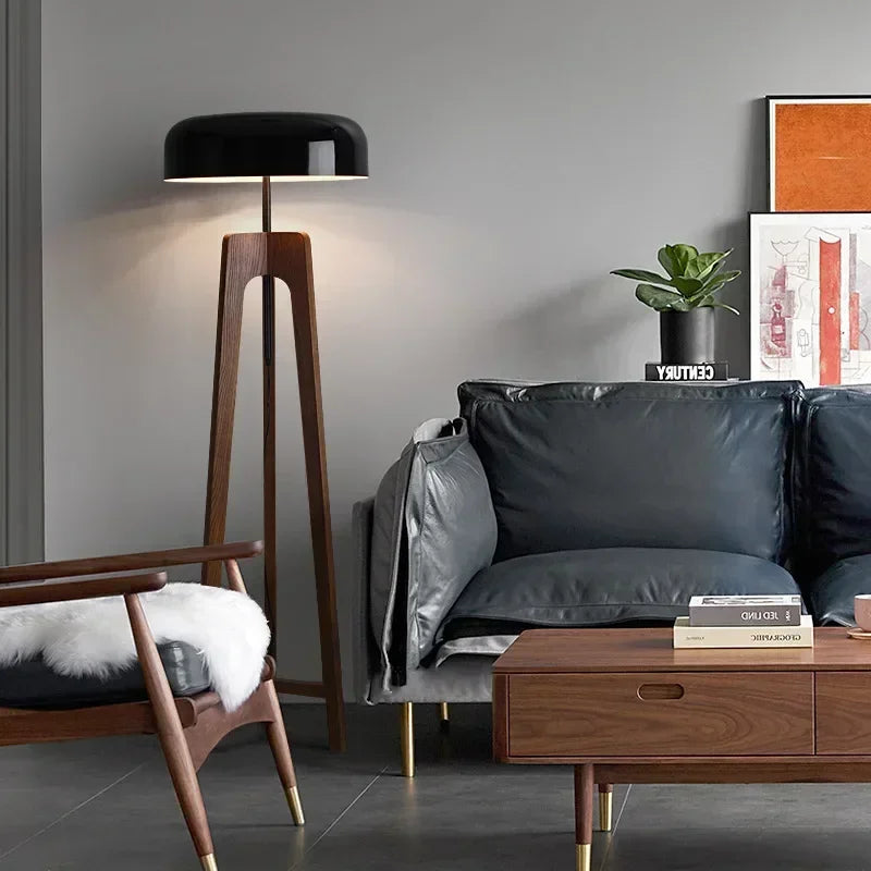 Scandinavian floor lamps with three E27 LED bulb sources for bright interiors.