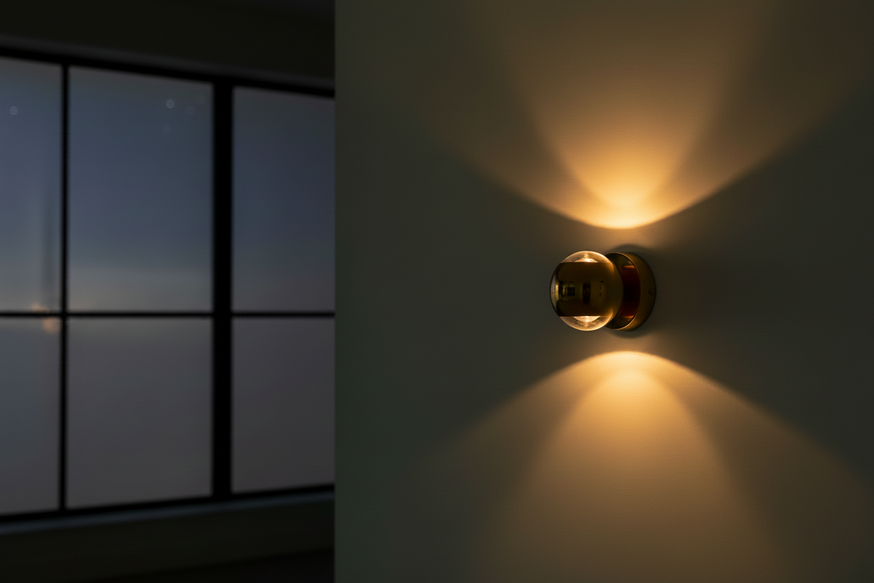 Shashi: Modern Pearl Black LED Wall Sconce