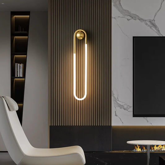 Viveka Minimalist U-Shaped Wall Lamp – Modern Designer Sconce for Bedroom & Study