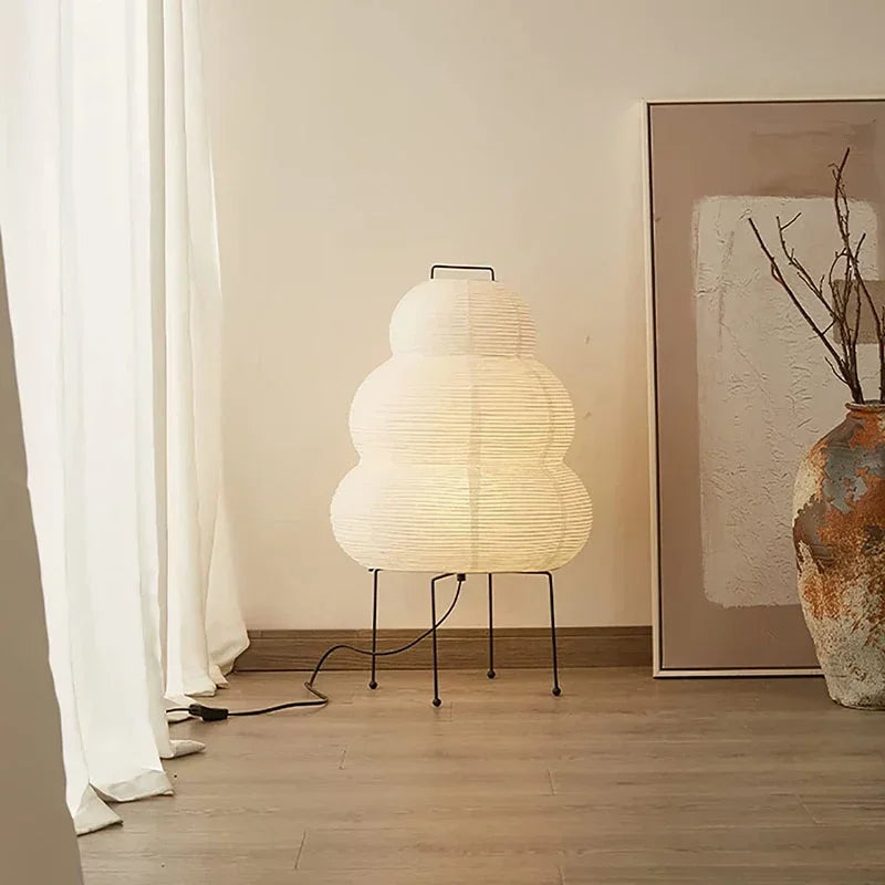 Shanti Akari Table Lamp - Japanese Rice Paper Lamp for Bedroom