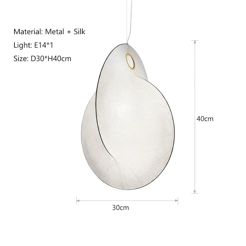 Silk pendant light for living room
