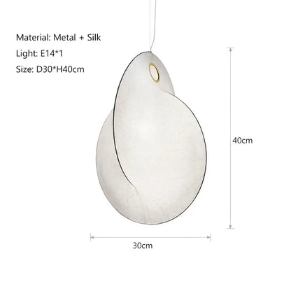 Silk pendant light for living room