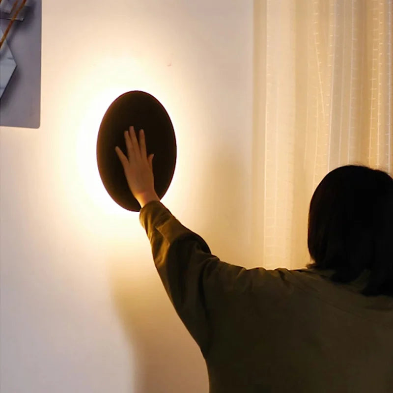 Sleek Round Wall Light Staircase Lighting Fixture.
