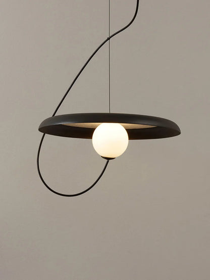 Small Bedroom Lamp Cord Pendant Installation LED.