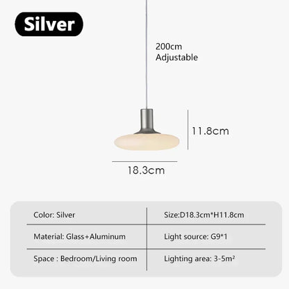 Small pendant lights for bedrooms with a 200cm adjustable hanging cord.