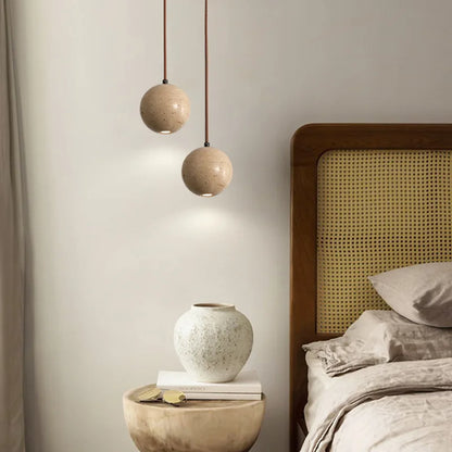 Stenball Modern glass home decor led lights in yellow travertine stone.
