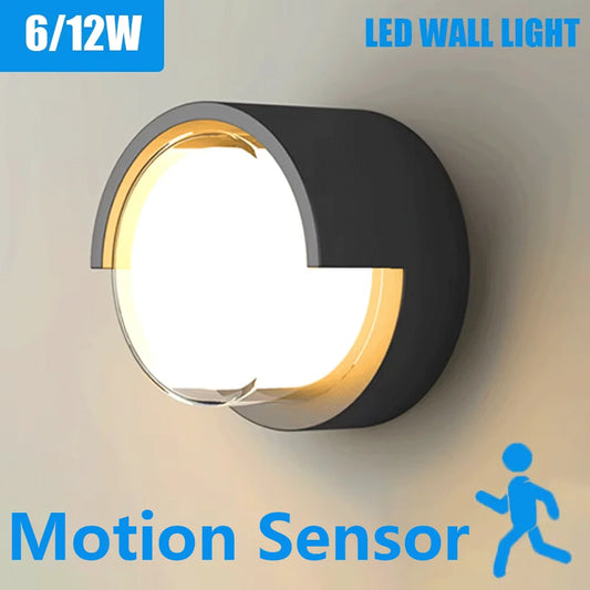 Vakt Radar Motion LED Wall Lamp in Modern Black.