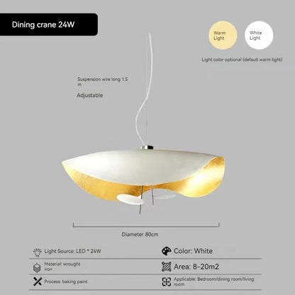 White curved surface pendant light lamps for living room decor.