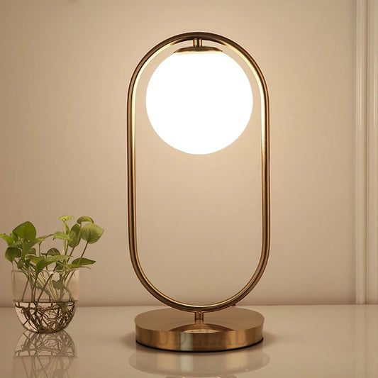 modern black and gold table lamp for bedroom lighting