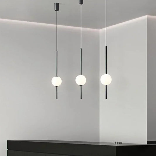 modern led pendant lighting with brushed nickel finish